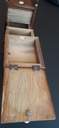 Vintage houten knutsel/naaikoffer